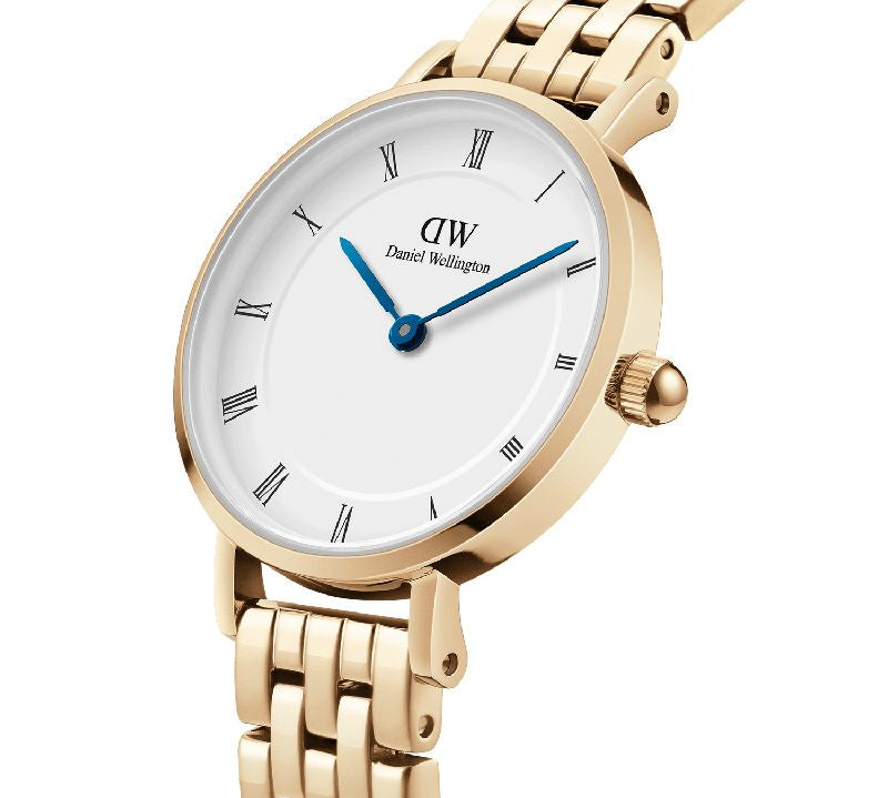 Daniel Wellington Petite Roman Numerals 5-Link Gold 28mm Watch
