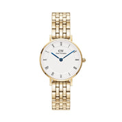 Daniel Wellington Petite Roman Numerals 5-Link Gold 28mm Watch