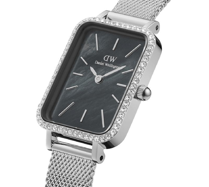 Daniel Wellington Quadro Lumine Bezel Sterling Black MOP 26mm