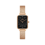Daniel Wellington Quadro Lumine Pressed Piano Rose Gold Watch 20x26mm