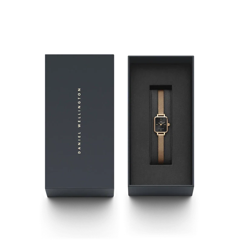 Daniel Wellington Quadro Mini-Onyx Onyx Sunray Rose Gold 15.4x18.2 Watch