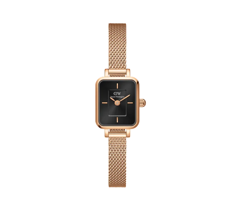 Daniel Wellington Quadro Mini-Onyx Onyx Sunray Rose Gold 15.4x18.2 Watch