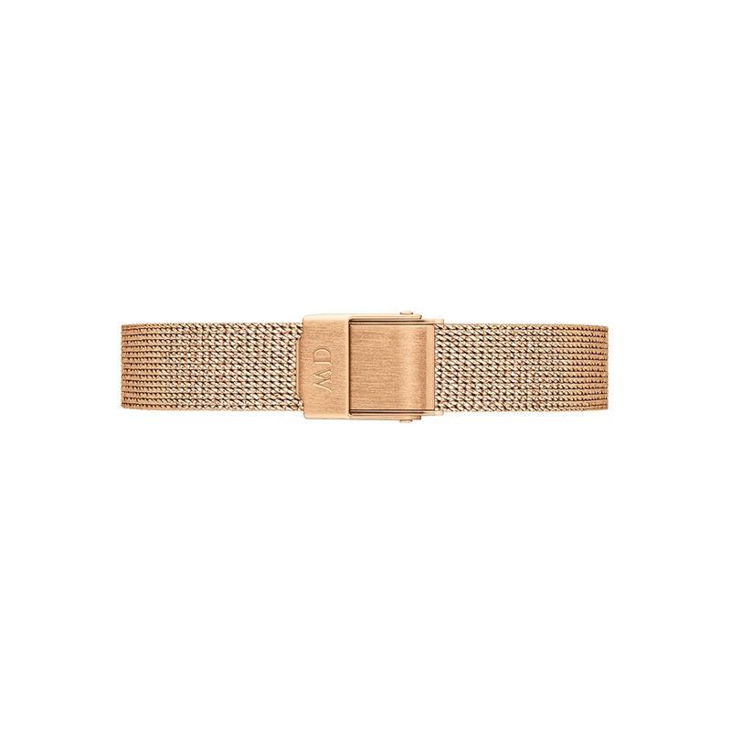 Daniel Wellington Quadro Pressed Melrose Gents Mesh Rose Gold White