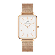 Daniel Wellington Quadro Pressed Melrose Gents Mesh Rose Gold White