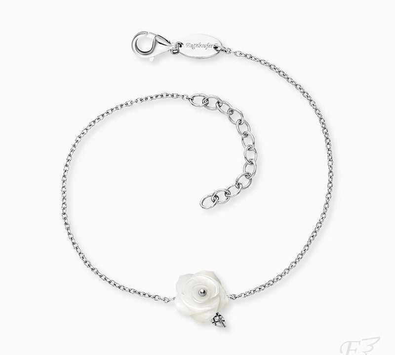 Engelsrufer Bracelet Ladies Sterling Silver with Mother of Pearl Rose