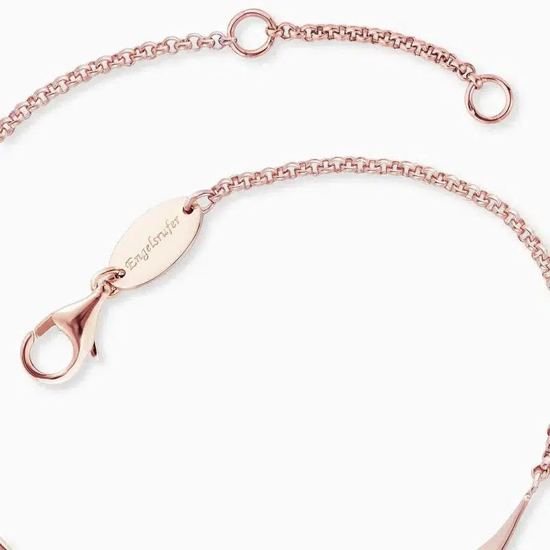 Engelsrufer Bracelet Twist with Small Wing and Zirconia Stone - Rose Gold