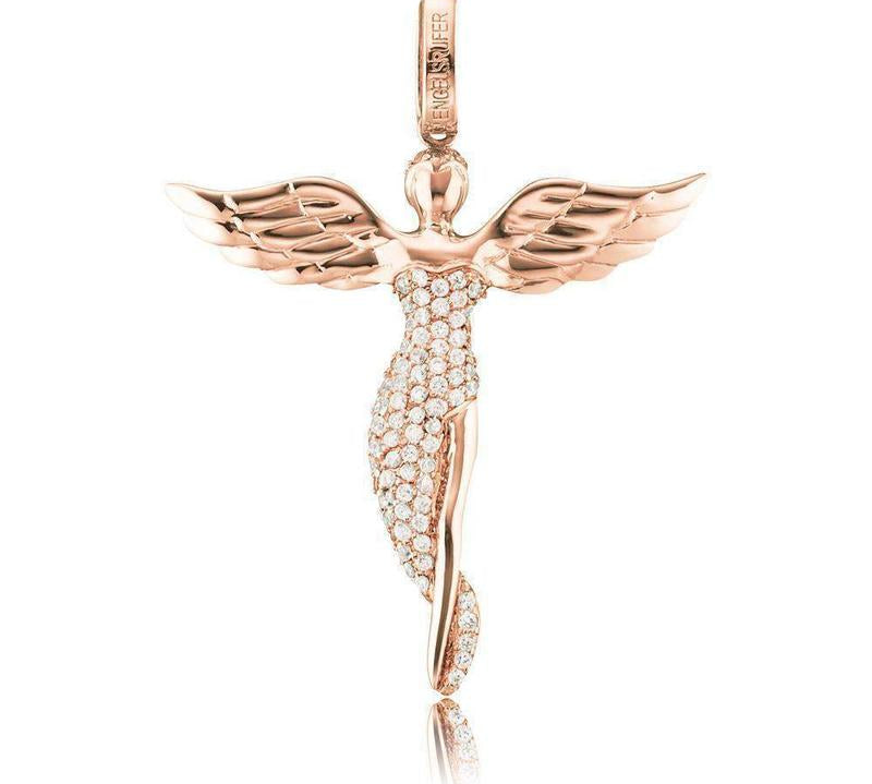 Engelsrufer Rose Gold Angel with Stones Pendant Small