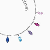 Engelsrufer Silver Flying Stones With Zirconia Multicoloured Bracelet