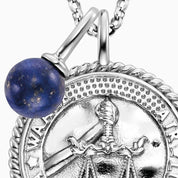 Engelsrufer Silver Libra Lapis lazuli With CZ Necklace