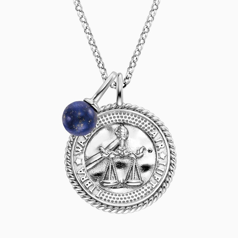 Engelsrufer Silver Libra Lapis lazuli With CZ Necklace