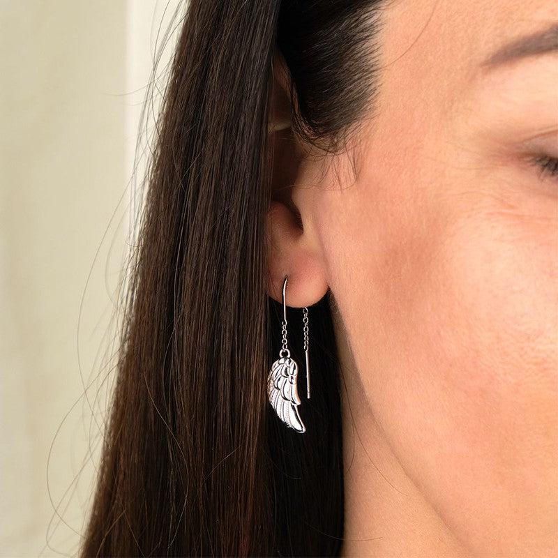 Engelsrufer Whisperer Silver Earrings with Feather