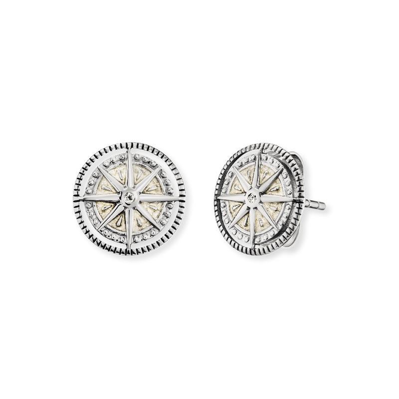 Engelsrufer Wind Rose CZ Stud Earrings