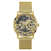 GUESS Mens Gold Tone Analog Watch GW0538G2