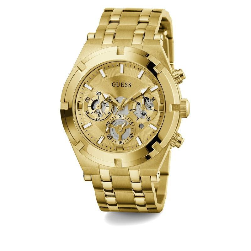 GUESS Mens Gold Tone Multi-function Watch GW0260G4