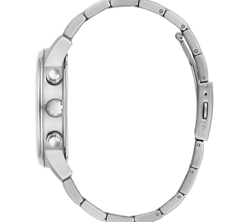 GUESS Mens Parker Silver Tone Multi-function Watch GW0627G1