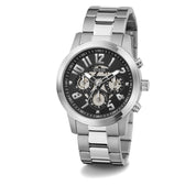 GUESS Mens Parker Silver Tone Multi-function Watch GW0627G1