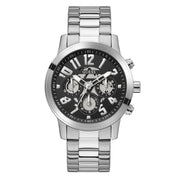 GUESS Mens Parker Silver Tone Multi-function Watch GW0627G1