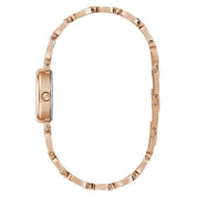 GUESSRose Gold Analog Watch with Oval White Dial