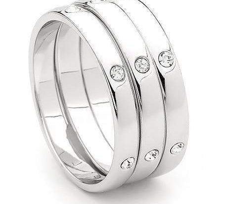 Georgini 3Pc Hammer Set High Shine Ring