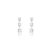 Georgini Gifts Trilogy Silver Earrings with Cubic Zirconia