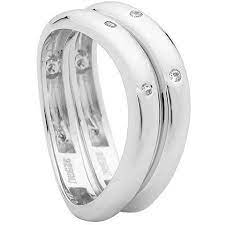 Georgini Hi Shine & Clear CZ Curve 2 Ring Set