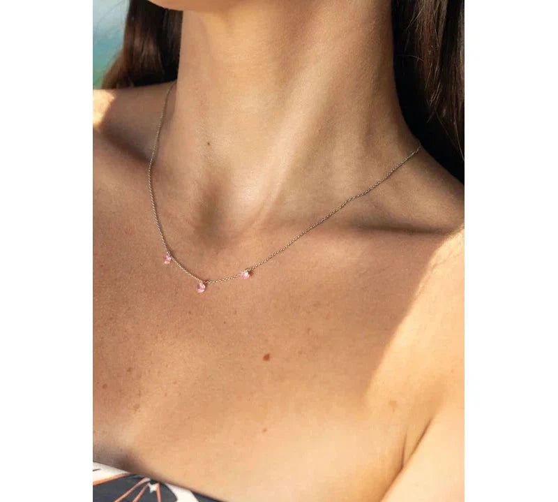 Georgini Mirage Ethereal Morganite Necklace - Silver