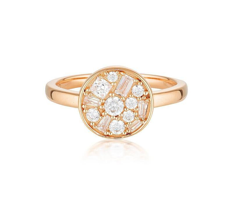 Georgini Mosaic Disc Rose Gold Ring