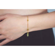 Georgini Natural Citrine and Two Natural Diamond November Bracelet - Gold