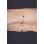 Georgini Natural Garnet and Two Natural Diamond January Bracelet - Gold