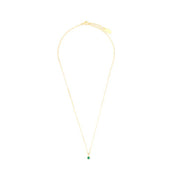 Georgini Natural Green Agate and Diamond May Pendant - Gold