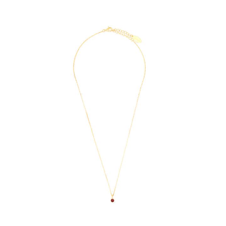 Georgini Natural Ruby and Diamond July Pendant - Gold