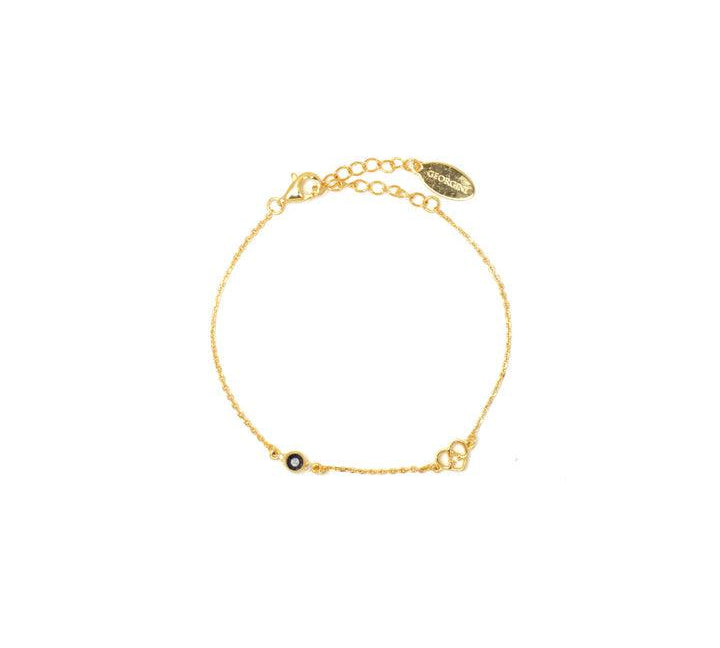 Georgini Natural Sappire and Two Natural Diamond September Bracelet - Gold