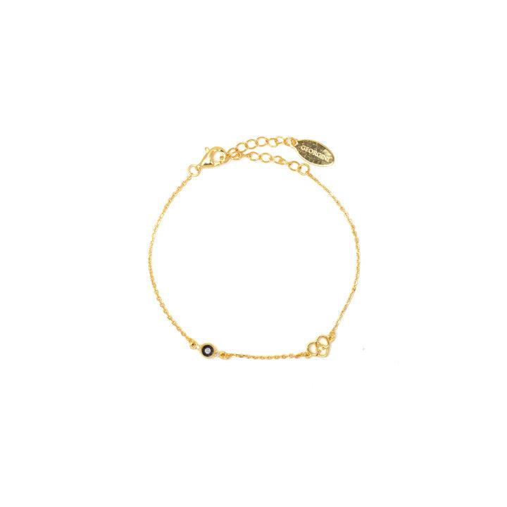 Georgini Natural Sappire and Two Natural Diamond September Bracelet - Gold