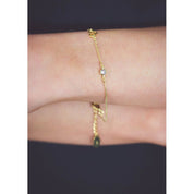 Georgini Natural Topaz and Two Natural Diamond April Bracelet - Gold