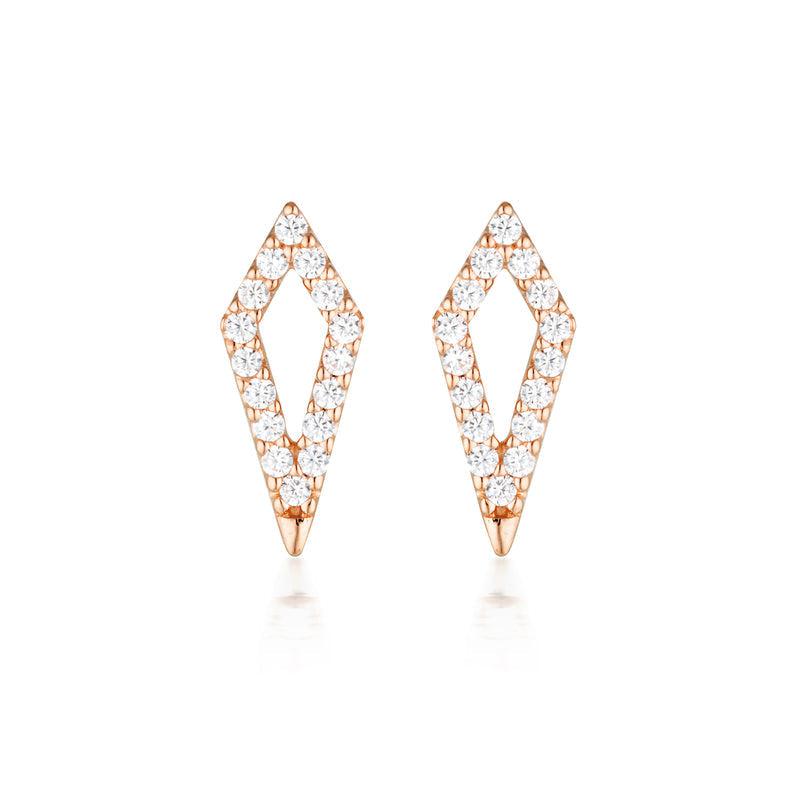 Georgini Rock Star Kite Rose Gold Earrings