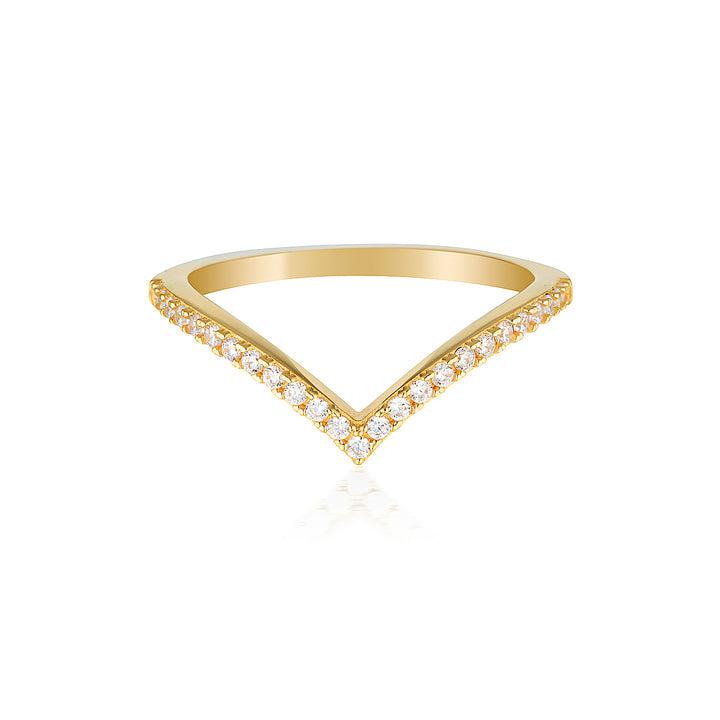 Georgini Rockstar V Ring - Gold