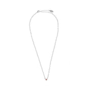 Georgini Sweetheart Heart Chain Necklace - Pink Silver