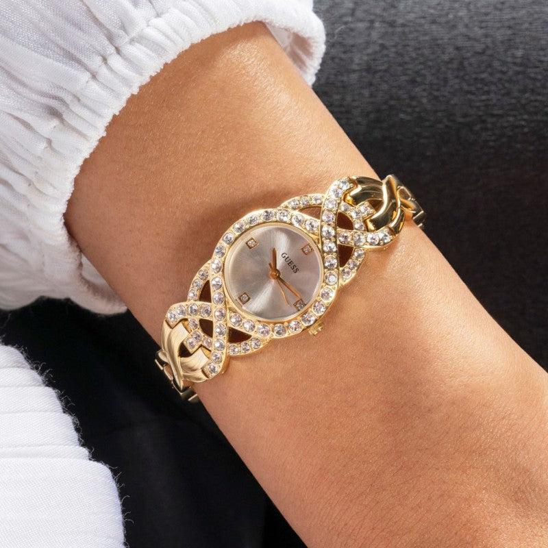 Guess Adorn Silver Dial Analog Watch