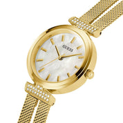 Guess Array Gold Tone Analog Ladies Watch GW0471L2