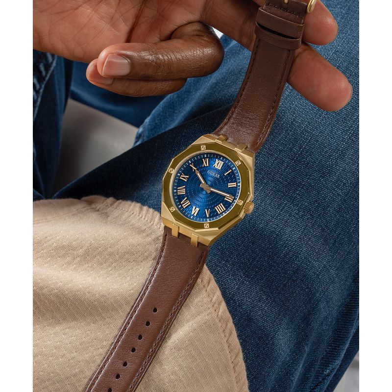 Guess Asset Blue Dial Analog Watch