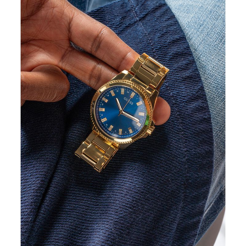 Guess Champ Blue Dial Analog Watch