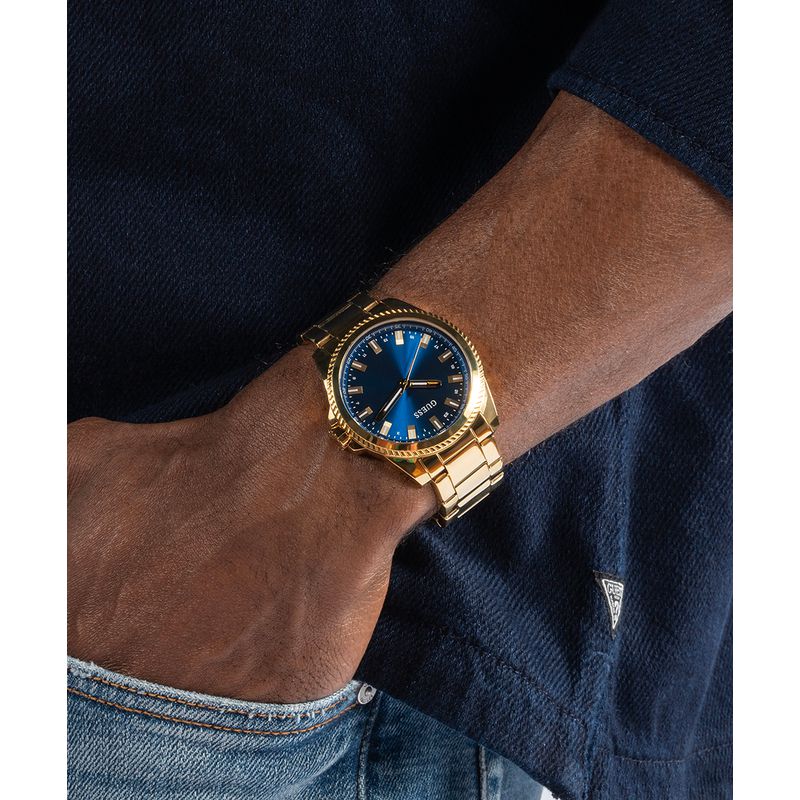 Guess Champ Blue Dial Analog Watch