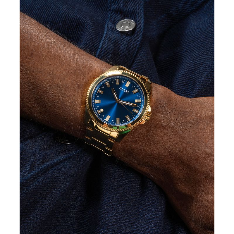 Guess Champ Blue Dial Analog Watch