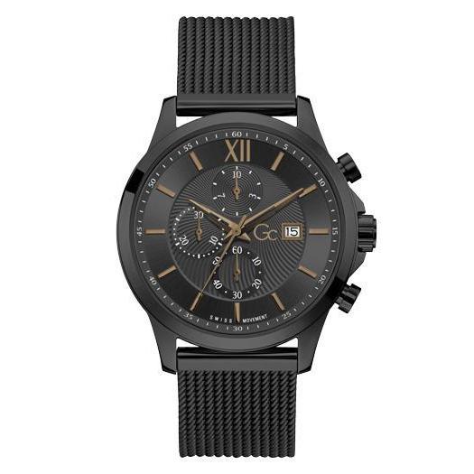 Guess Collection Gc Executive Black Quartz Chronograph Gents Watch Y27 ...