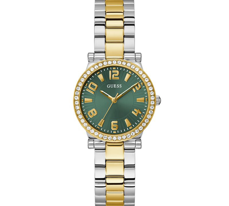 Guess Fawn Green Dial Analog Watch