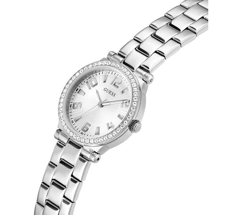 Guess Fawn White Dial Analog Watch