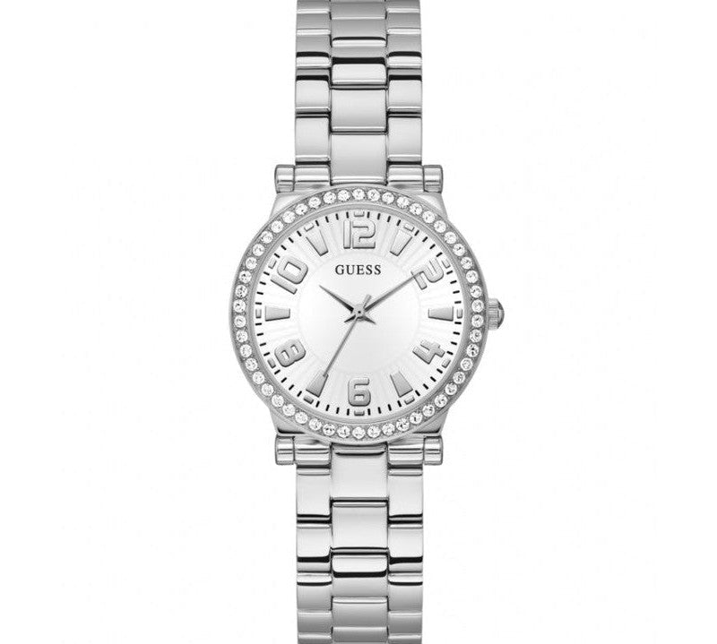 Guess Fawn White Dial Analog Watch