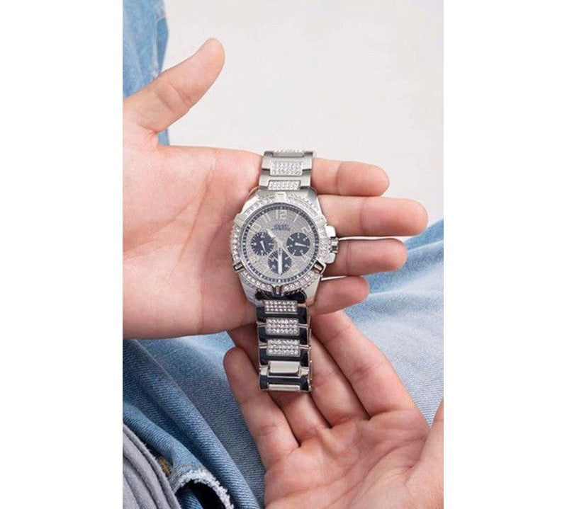 Guess Frontier Mens Box-Set Sport Silver Multi-function Watch GW0351G2