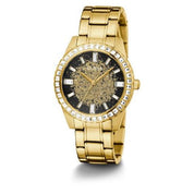 Guess Glitter Burst Gold Tone Analog Ladies Watch GW0405L2