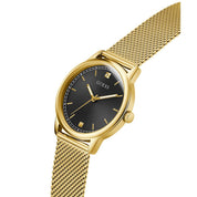 Guess Gold Tone Analog Watch with Diamond Dial